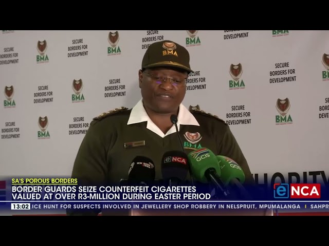 Border guards seize counterfeits  cigarettes valued at over R3 million