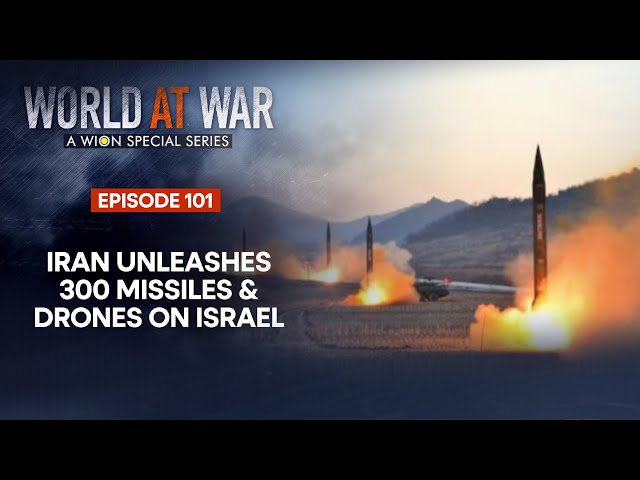 ⁣Iran unleashes 300 Drones, Ballistic & Cruise missiles on Israel amidst Gaza War | World at War