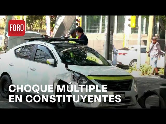 Choque múltiple en Constituyentes, CDMX, causa caos vial - Las Noticias