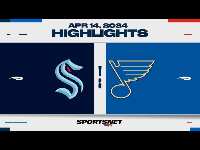 ⁣NHL Highlights | Kraken vs. Blues - April 14, 2024