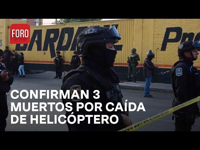 ⁣Confirman la muerte de pasajeros tras caída de helicóptero en CDMX - Las Noticias