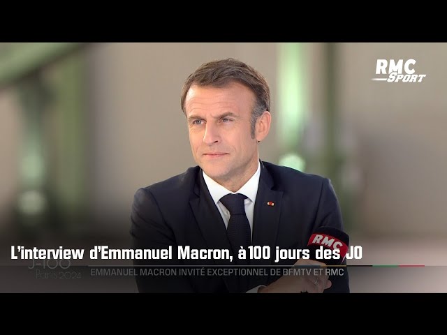 L'interview intégrale d'Emmanuel Macron sur RMC et BFMTV, à 100 jours des JO