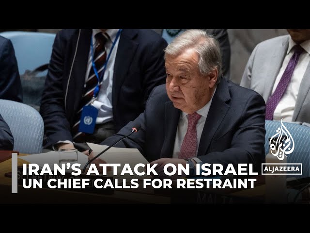 ⁣Iran’s attack on Israel: Antonio Guterres calls for restraint at UNSC meeting