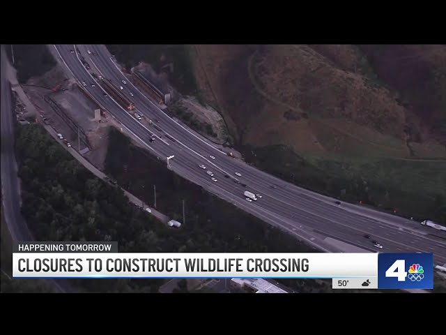 Wildlife construction project to cause closures on 101 Freeway