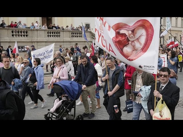 ⁣Tausende protestieren in Warschau gegen ein Recht auf Abtreibungen