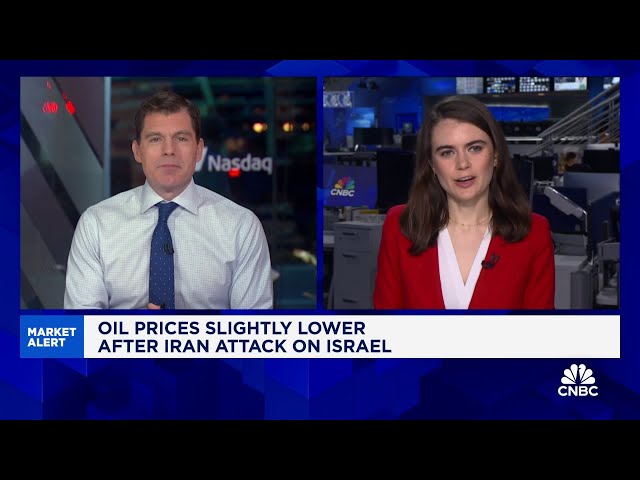 Oil prices move slightly lower after Iran's attack on Israel