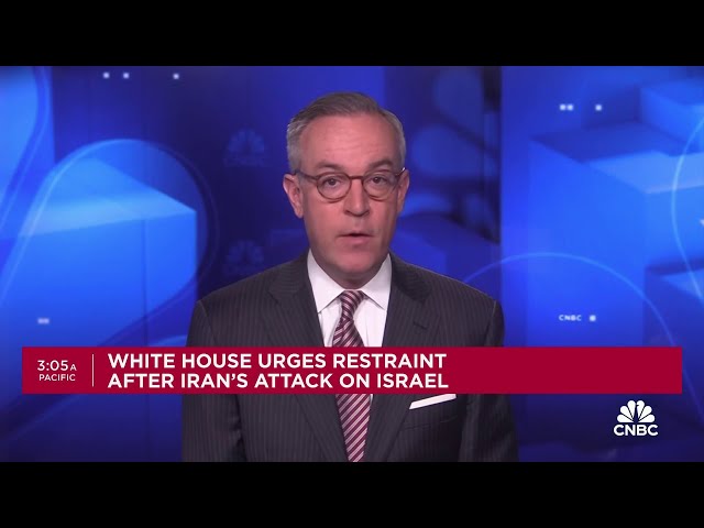 White House urges restraint after Iran's attack on Israel