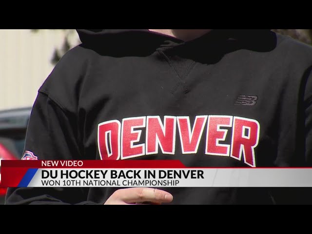 DU hockey returns to Denver after championship win