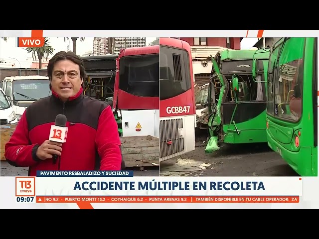 Accidente múltiple en Recoleta