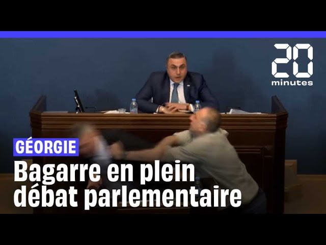 ⁣Géorgie : Une bagarre éclate au Parlement lors d’un débat