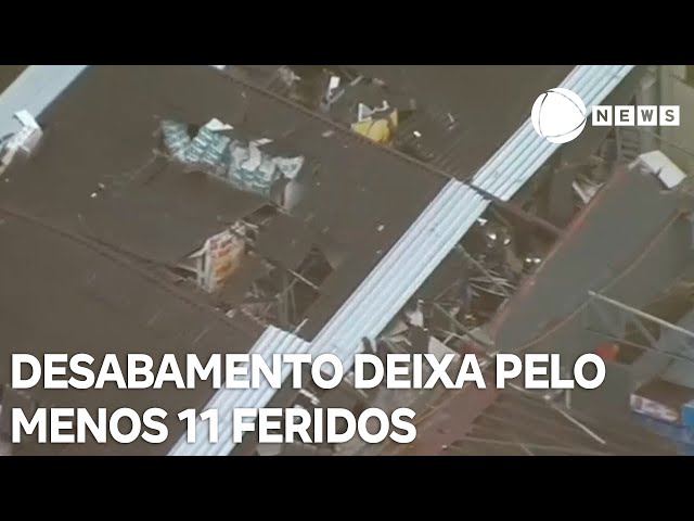 Desabamento de teto de supermercado deixa pelo menos 11 feridos em Diadema