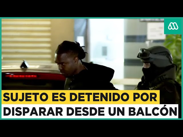 Sujeto es detenido tras disparar desde un balcón en Estación Central