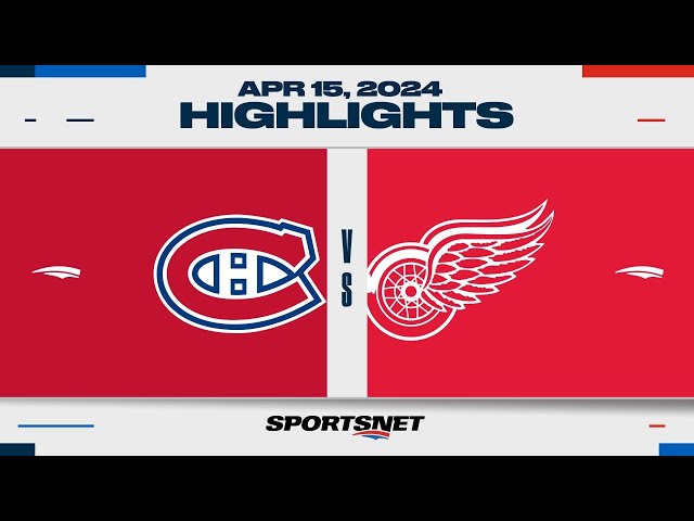 NHL Highlights | Canadiens vs. Red Wings - April 15, 2024