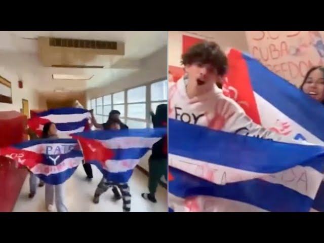 Estudiantes se manifiestan por la libertad de Cuba en escuela de Louisville, Kentucky