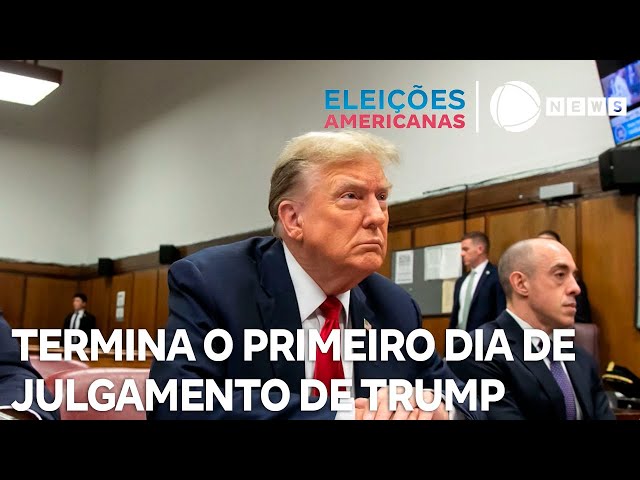 Termina o primeiro dia de julgamento de Donald Trump nos EUA