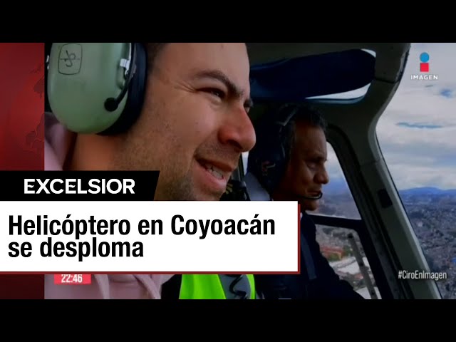 Desplome de helicóptero en Coyoacán se debió a un aparente paro de motor