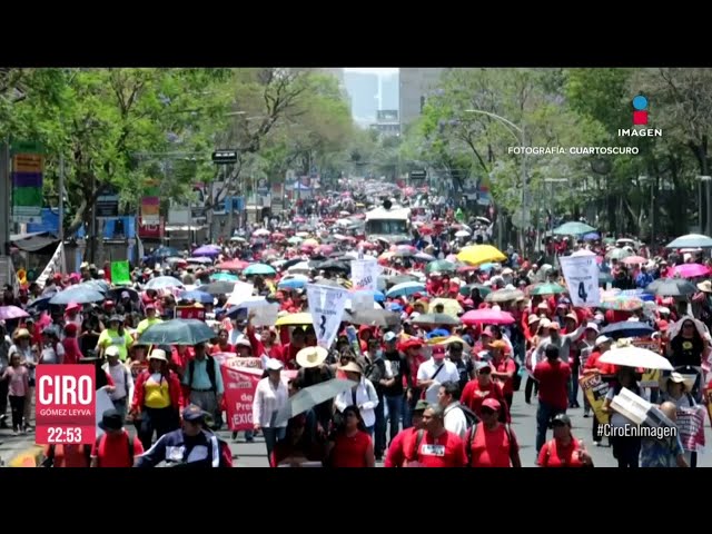 Maestros de la CNTE marcharon del Ángel de la Independencia al Zócalo | Ciro