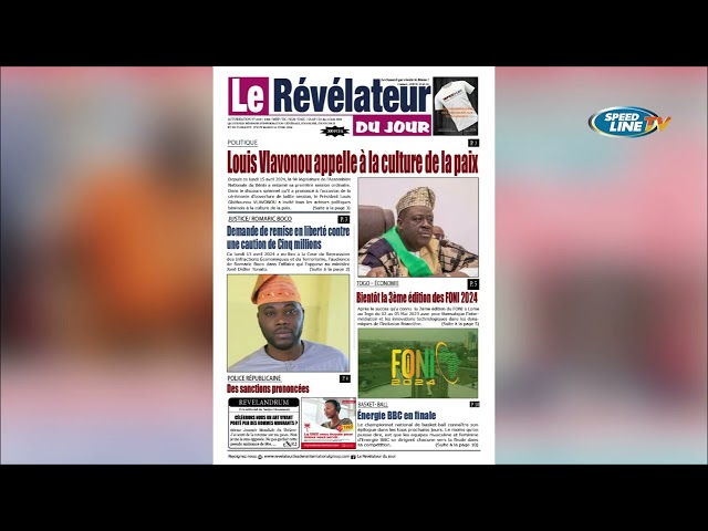 LA REVUE DES TITRES - 16 04 2024 - Romaric Dossa