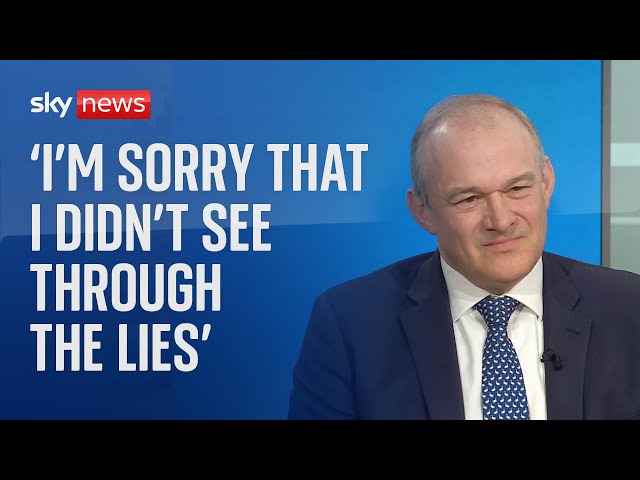 ⁣Post Office scandal: 'I'm sorry that I didn't see through the lies,' says Ed Dav