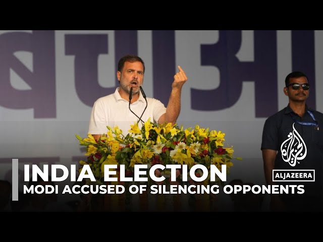 India's opposition accuses Modi of silencing opponents ahead of election