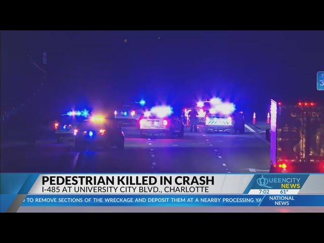 Pedestrian killed in I-485 wreck in E CLT: Medic