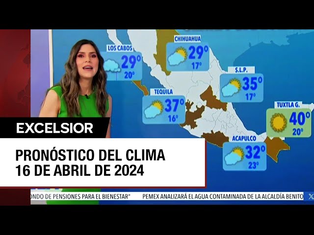 Clima para hoy 16 de abril de 2024