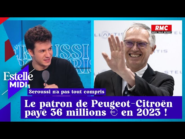 ⁣Vincent Seroussi : Le patron de Peugeot-Citroën payé 36 millions d'euros en 2023 !
