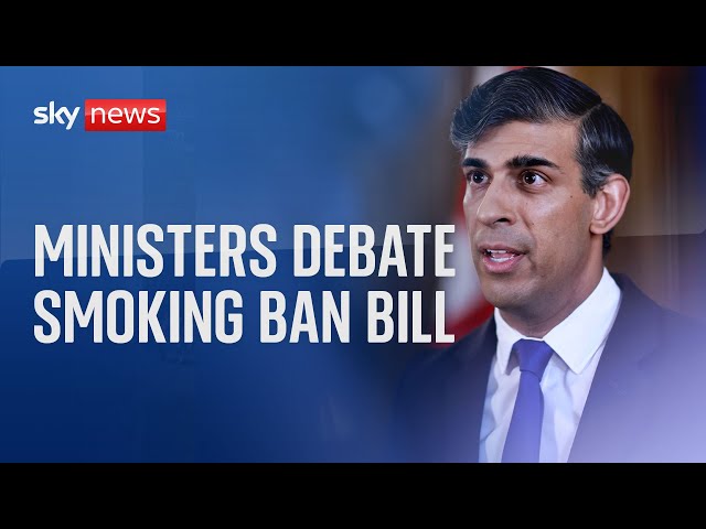 Watch live: Rishi Sunak faces Tory rebellion over 'smoke-free generation' bill in the Comm