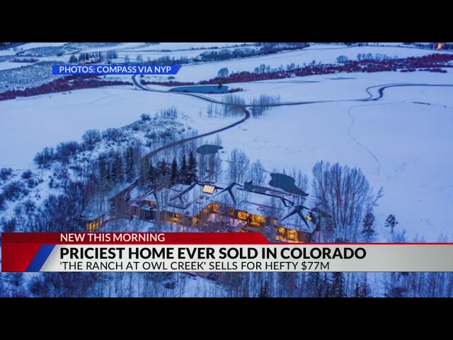 ⁣Priciest home ever sold in Colorado