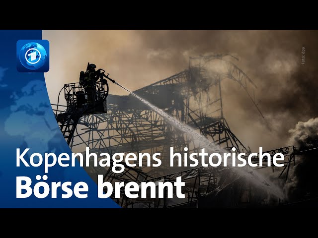 ⁣Wahrzeichen in Kopenhagen: Historische Börse in Flammen