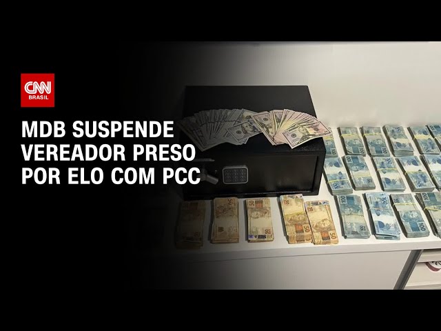 MDB suspende vereador preso por elo com PCC | BASTIDORES CNN