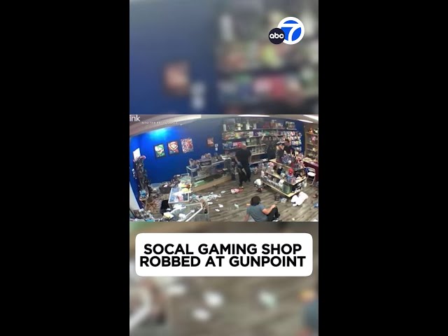 SoCal gaming shop robbed at gunpoint, fight erupts, video shows