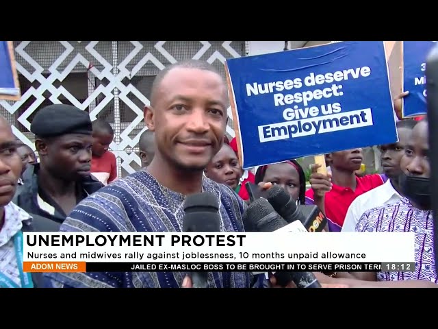 ⁣Unemployment Protest: Nurses and midwives rally against joblessness, 10 months unpaid allowance.
