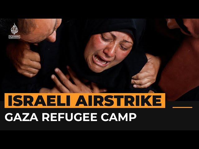 ⁣Israeli airstrike hits crowded Gaza refugee camp | AJ #Shorts