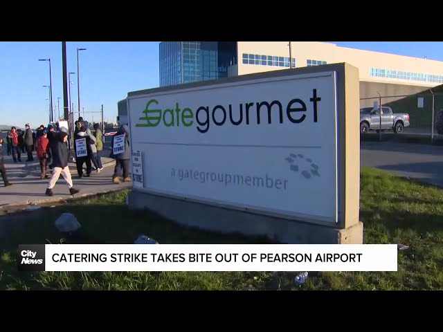 ⁣A strike by airline catering workers could leave passengers hungry at Pearson airport
