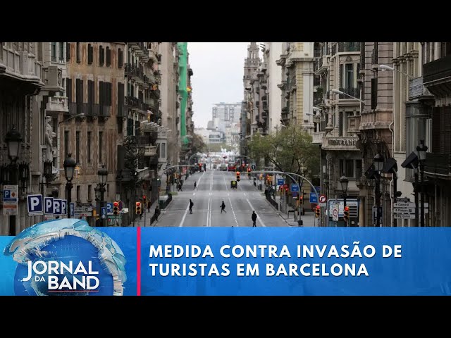 Medida contra invasão de turistas em Barcelona, na Espanha | Jornal da Band