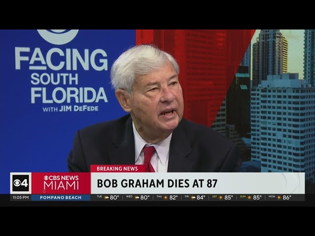 Former US Senator and Florida Governor Bob Graham dies at 87