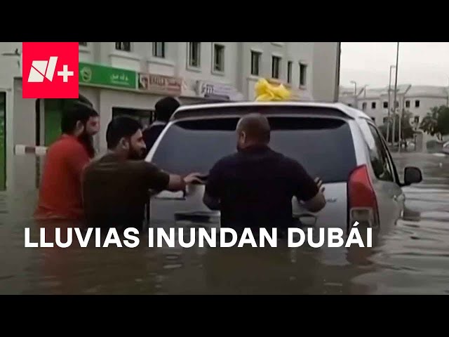Dubái inundada; cae en 12 horas la lluvia de un año - En Punto