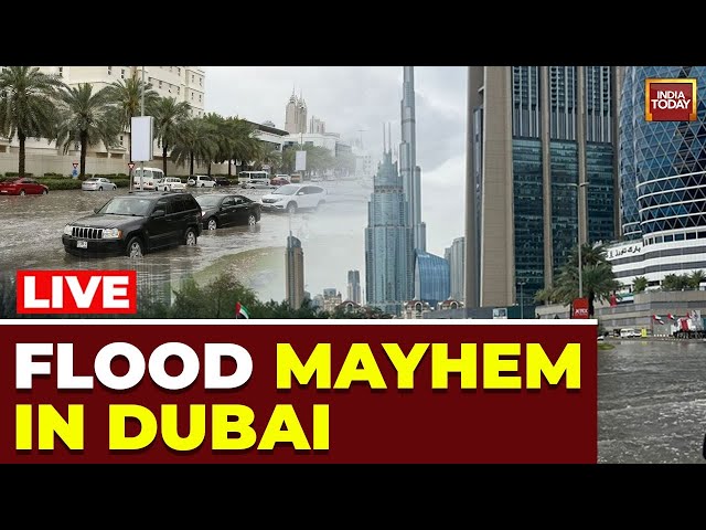 ⁣Dubai Floods LIVE| Dubai Flooded After Heavy Rain, Cars Stalled On Roads, Buses Abandoned