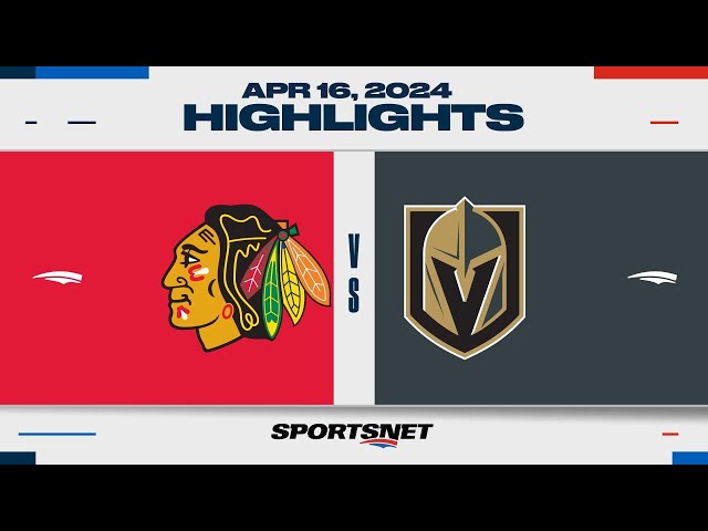 NHL Highlights | Blackhawks vs. Golden Knights - April 16, 2024