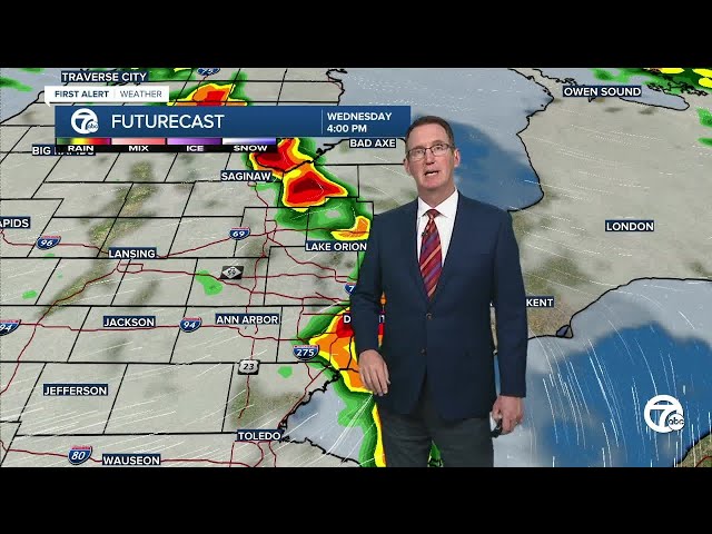 Wednesday afternoon storms could be severe