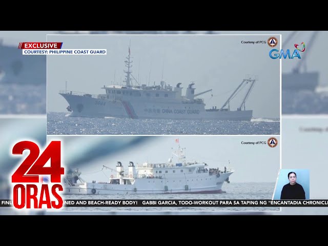 Mga Chinese fishing militia boat na kakulay ng barko ng China Coast Guard, namataan | 24 Oras