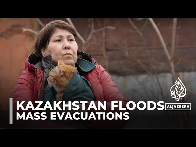 ⁣Mass evacuations as floods in Kazakhstan set to peak