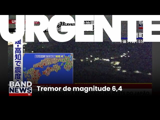 ⁣Terremoto é registrado no oeste do Japão | BandNews TV