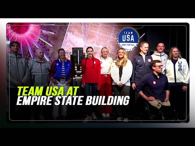 ⁣Team USA athletes light up Empire State Building
