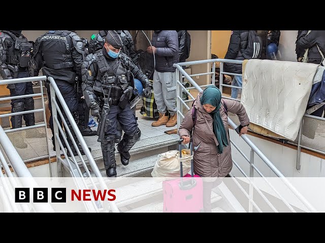 ⁣Paris police evict hundreds of migrants from camp ahead of Olympics | BBC News