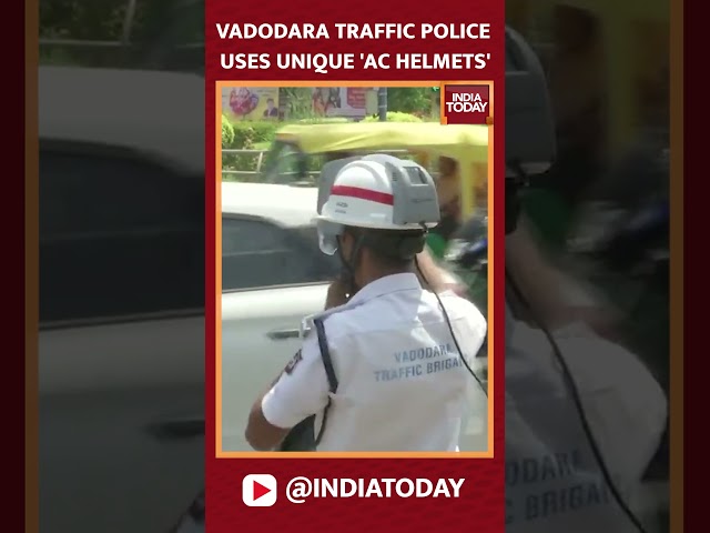 ⁣Vadodara Traffic Police Provided Ac Helmets To Its Personnel To Beat Scorching Heat Waves In Summer