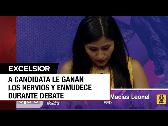 Candidata a diputada por el PRD en la CDMX "se congela" durante debate capitalino