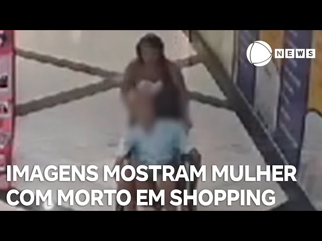 Novas imagens mostram mulher com tio morto em shopping