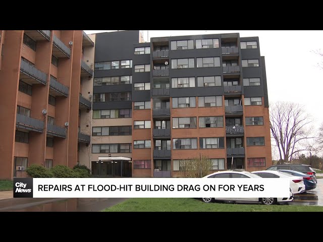 Repairs at flood-hit building drag on for years